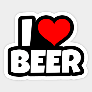 I Love Beer Sticker